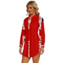 Union Jack London Flag Uk Womens Long Sleeve Shirt Dress View2