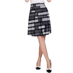 Black And Grey Wall A-line Skirt by ConteMonfrey