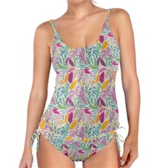 Leaves Colorful Leaves Seamless Design Leaf Tankini Set by Simbadda