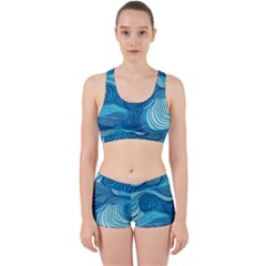 Ocean Waves Sea Abstract Pattern Water Blue Work It Out Gym Set by Simbadda