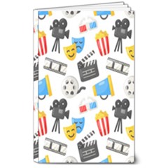 Cinema Icons Pattern Seamless Signs Symbols Collection Icon 8  X 10  Softcover Notebook