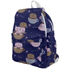 Cute Kittens Sleep Sweetly Mugs Top Flap Backpack by Simbadda