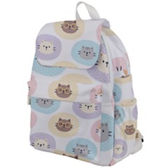 Cute Cat Seamless Pattern Background Top Flap Backpack by Simbadda