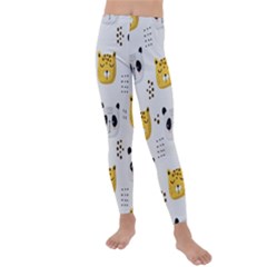 Seamless Pattern Cute Animals Kids  Lightweight Velour Leggings by Simbadda