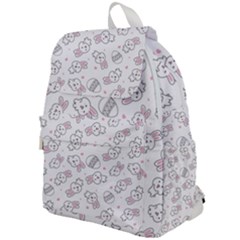 Cute Pattern With Easter Bunny Egg Top Flap Backpack by Simbadda