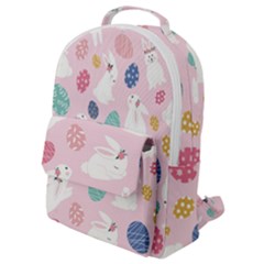 Cute Bunnies Easter Eggs Seamless Pattern Flap Pocket Backpack (small) by Simbadda