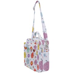 Easter Seamless Pattern With Cute Eggs Flowers Crossbody Day Bag by Simbadda