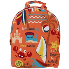 Seamless Pattern Vector Beach Holiday Theme Set Mini Full Print Backpack by Simbadda