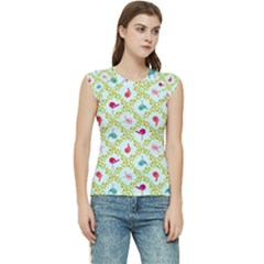 Birds Pattern Background Women s Raglan Cap Sleeve Tee