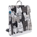 Cute Cat Hand Drawn Cartoon Style Flap Top Backpack View2