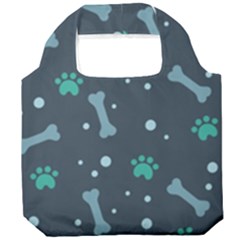 Bons Foot Prints Pattern Background Foldable Grocery Recycle Bag by Simbadda