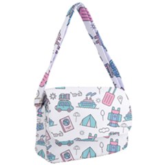 Transportation Seamless Pattern Courier Bag by Simbadda