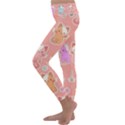 Cute-kawaii-kittens-seamless-pattern Kids  Lightweight Velour Classic Yoga Leggings View2