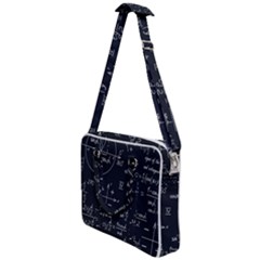 Mathematical-seamless-pattern-with-geometric-shapes-formulas Cross Body Office Bag by Simbadda