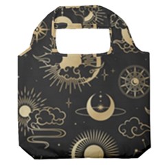 Asian-seamless-pattern-with-clouds-moon-sun-stars-vector-collection-oriental-chinese-japanese-korean Premium Foldable Grocery Recycle Bag by Simbadda