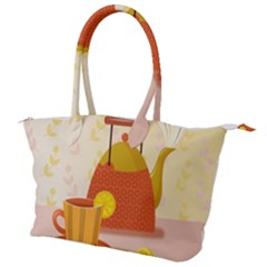 Tea Pot Cup Drawing Canvas Shoulder Bag by Grandong