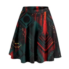 A Dark City Vector High Waist Skirt by Proyonanggan