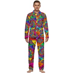 Color Spiral Men s Long Sleeve Velvet Pocket Pajamas Set by Proyonanggan