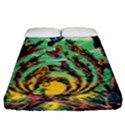 Monkey Tiger Bird Parrot Forest Jungle Style Fitted Sheet (California King Size) View1