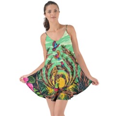 Monkey Tiger Bird Parrot Forest Jungle Style Love The Sun Cover Up by Grandong