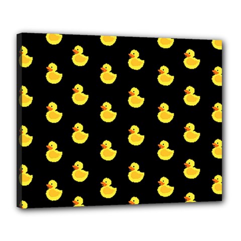 Rubber Duck Canvas 20  X 16  (stretched) by Valentinaart