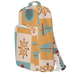 Nautical Elements Collection Double Compartment Backpack by Bangk1t