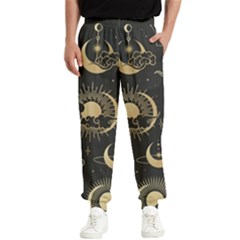 Asian Seamless Pattern With Clouds Moon Sun Stars Vector Collection Oriental Chinese Japanese Korean Men s Elastic Waist Pants