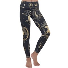 Asian-set With Clouds Moon-sun Stars Vector Collection Oriental Chinese Japanese Korean Style Kids  Lightweight Velour Classic Yoga Leggings by Bangk1t