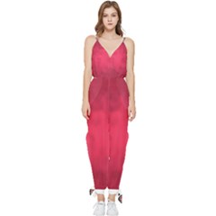 Amaranth Turbulance Cameurut Sleeveless Tie Ankle Chiffon Jumpsuit by imanmulyana