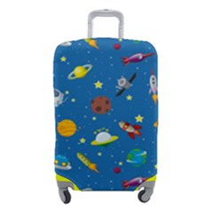 Space Rocket Solar System Pattern Luggage Cover (small) by Bangk1t