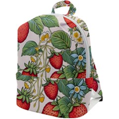 Strawberry Fruit Zip Up Backpack by Amaryn4rt