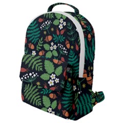 Pattern Forest Leaf Fruits Flowers Motif Flap Pocket Backpack (small) by Amaryn4rt