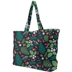 Pattern Forest Leaf Fruits Flowers Motif Simple Shoulder Bag by Amaryn4rt