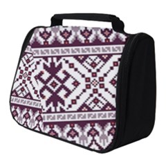 Illustration Ukrainian Folk Seamless Pattern Ornament Full Print Travel Pouch (small) by pakminggu