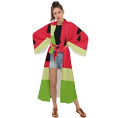 Watermelon Fruit Food Healthy Vitamins Nutrition Maxi Kimono by pakminggu