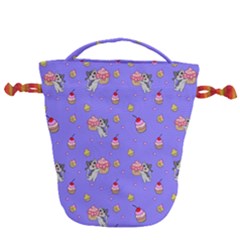 Art Pattern Design Seamless Scrapbooking Drawstring Bucket Bag by pakminggu