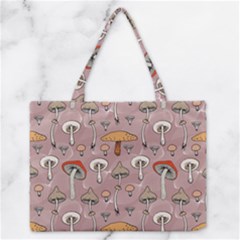 Mushrooms Autumn Fall Pattern Seamless Decorative Zipper Medium Tote Bag by pakminggu