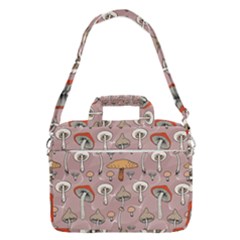 Mushrooms Autumn Fall Pattern Seamless Decorative Macbook Pro 13  Shoulder Laptop Bag 