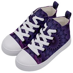 Shape Geometric Symmetrical Symmetry Wallpaper Kids  Mid-top Canvas Sneakers by Bangk1t