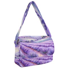 Lavender Flower Tree Courier Bag by Ravend