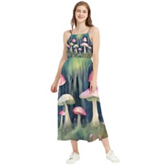 Mushroom Fungus Boho Sleeveless Summer Dress by Ravend