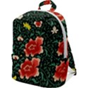 Background Vintage Japanese Design Zip Up Backpack View1