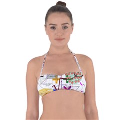 Mathematics Formula Physics School Tie Back Bikini Top by Grandong