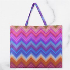 Pattern Chevron Zigzag Background Zipper Large Tote Bag by Grandong