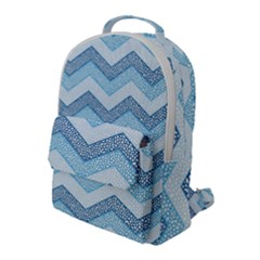 Seamless Pattern Of Cute Summer Blue Line Zigzag Flap Pocket Backpack (large) by Grandong