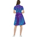 Realistic Night Sky With Constellations Short Sleeve Waist Detail Dress View2