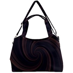 Wave Curves Abstract Art Backdrop Double Compartment Shoulder Bag by Grandong