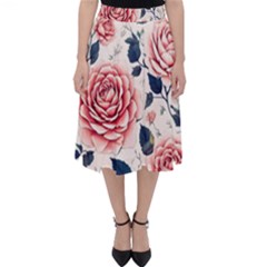 Flowers Pattern Plant Classic Midi Skirt