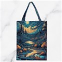 Forest River Night Evening Moon Classic Tote Bag View1