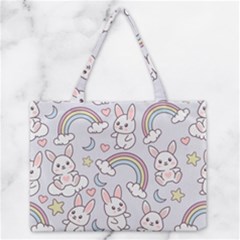 Seamless-pattern-with-cute-rabbit-character Zipper Medium Tote Bag by pakminggu